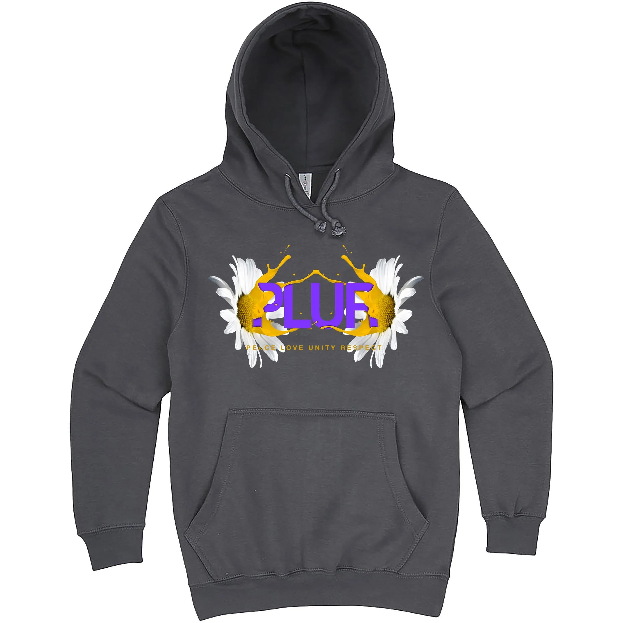 Fun "PLUR - Peace, Love, Unity, Respect" hoodie