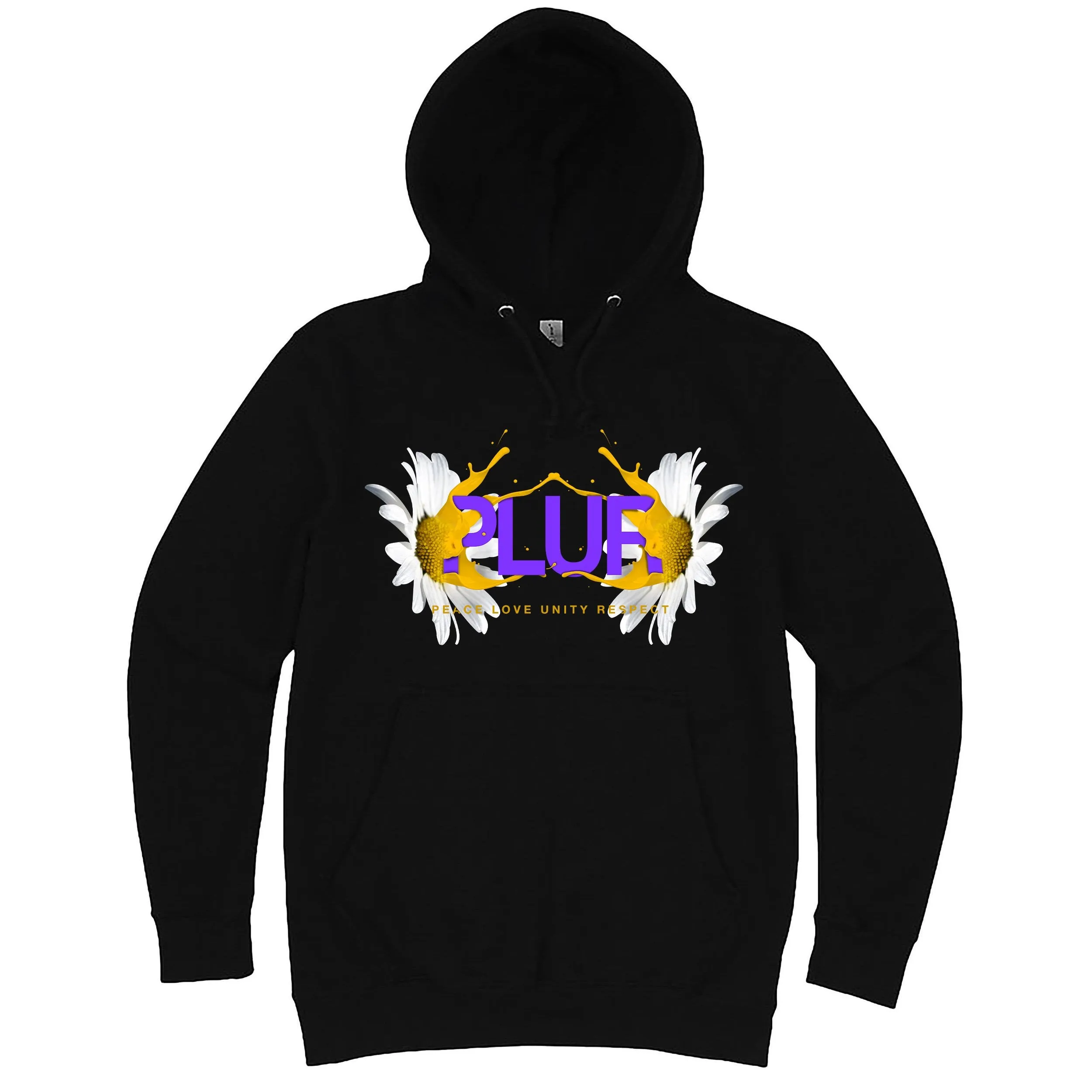 Fun "PLUR - Peace, Love, Unity, Respect" hoodie