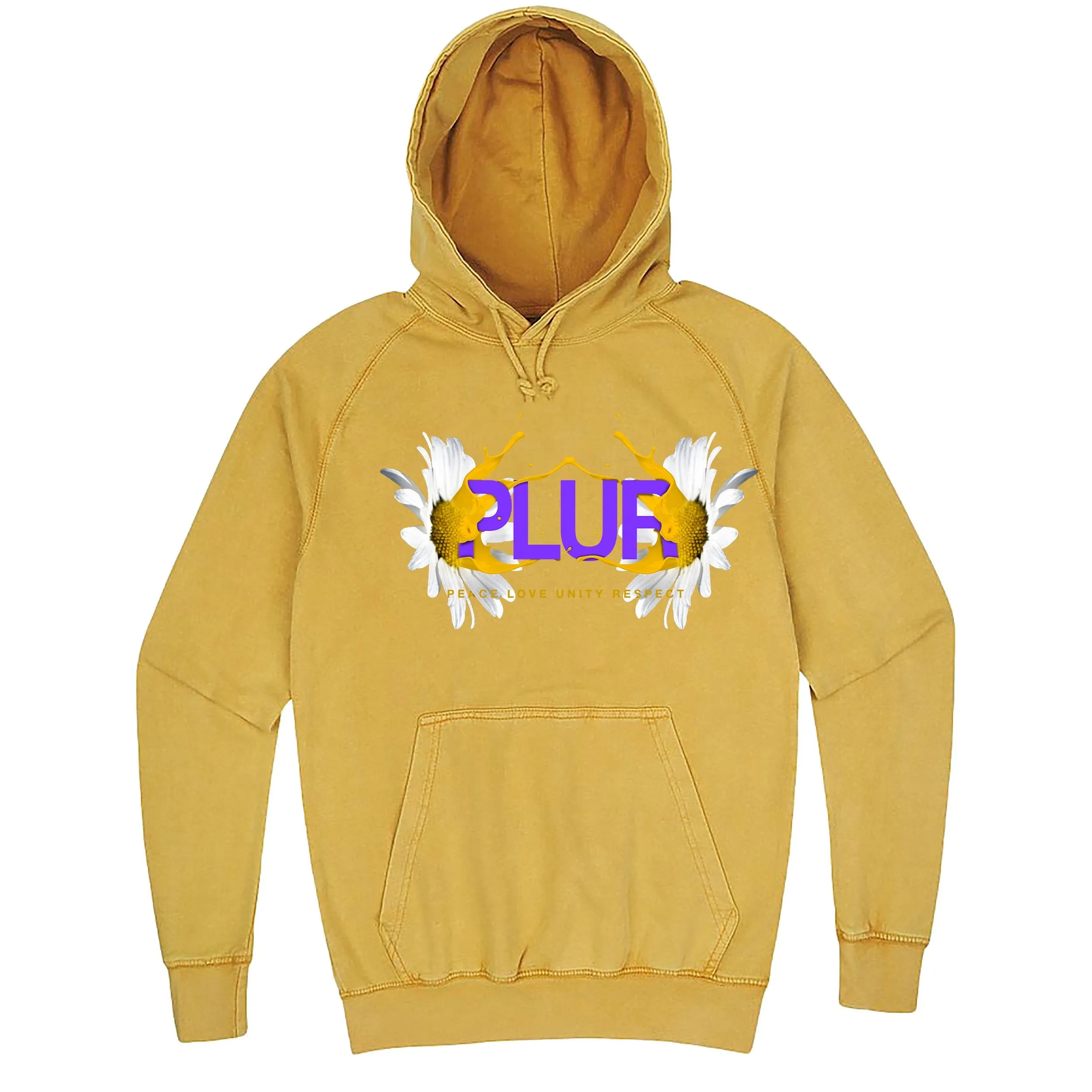 Fun "PLUR - Peace, Love, Unity, Respect" hoodie