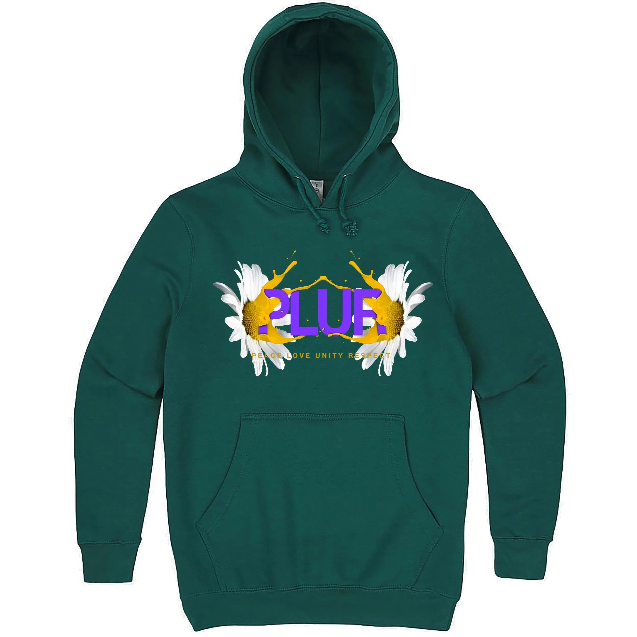 Fun "PLUR - Peace, Love, Unity, Respect" hoodie