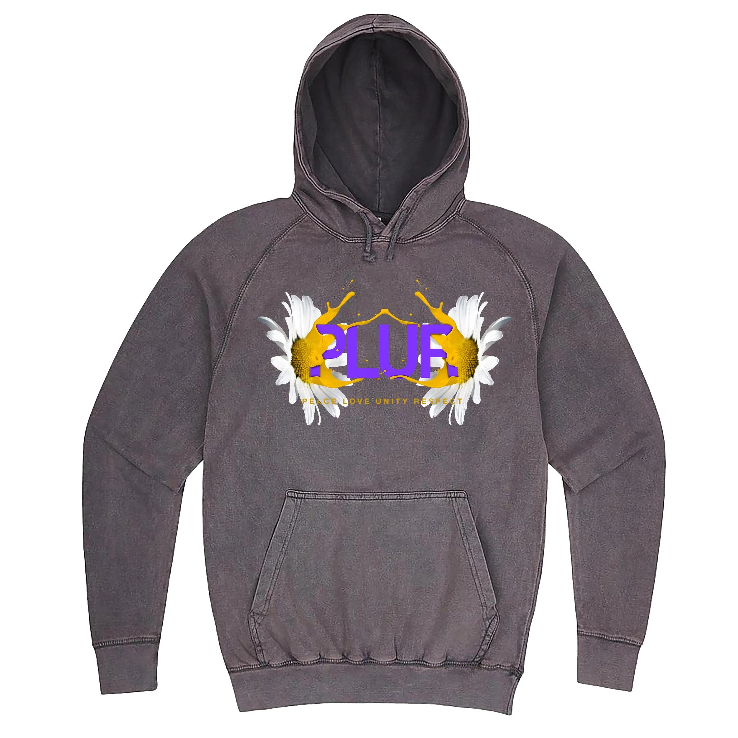 Fun "PLUR - Peace, Love, Unity, Respect" hoodie