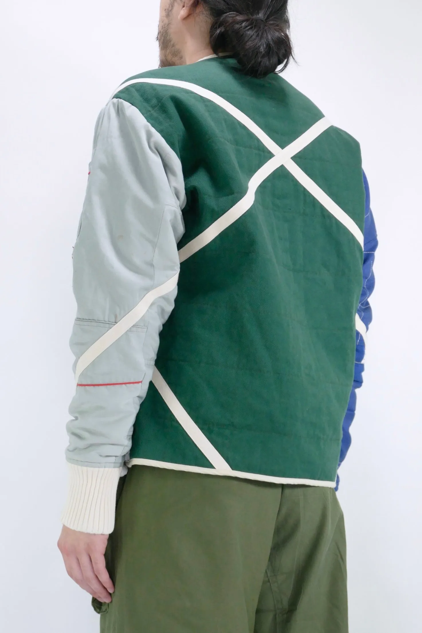 Greg Lauren Racer Patchwork Flight Jacket - Multi