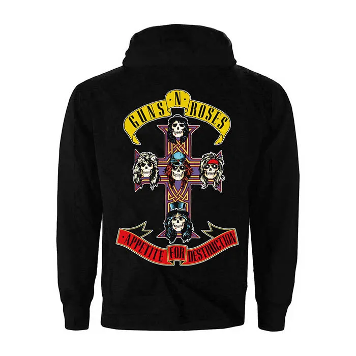 Guns N' Roses AFD Cross Zipped Hoodie