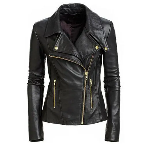 Hailey Biker Jacket with Double lapels