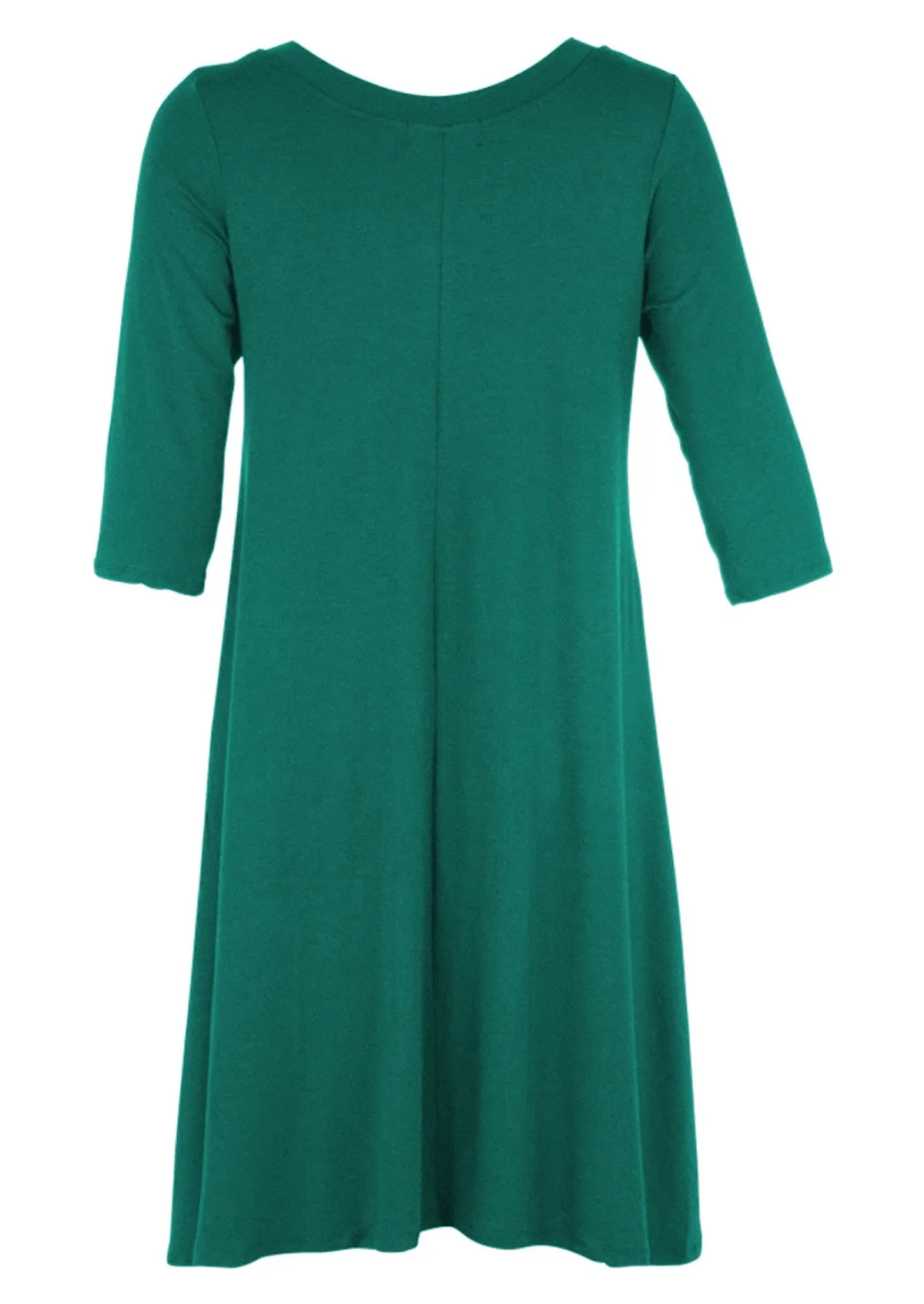 Half Sleeve Jersey Dress Jade Green