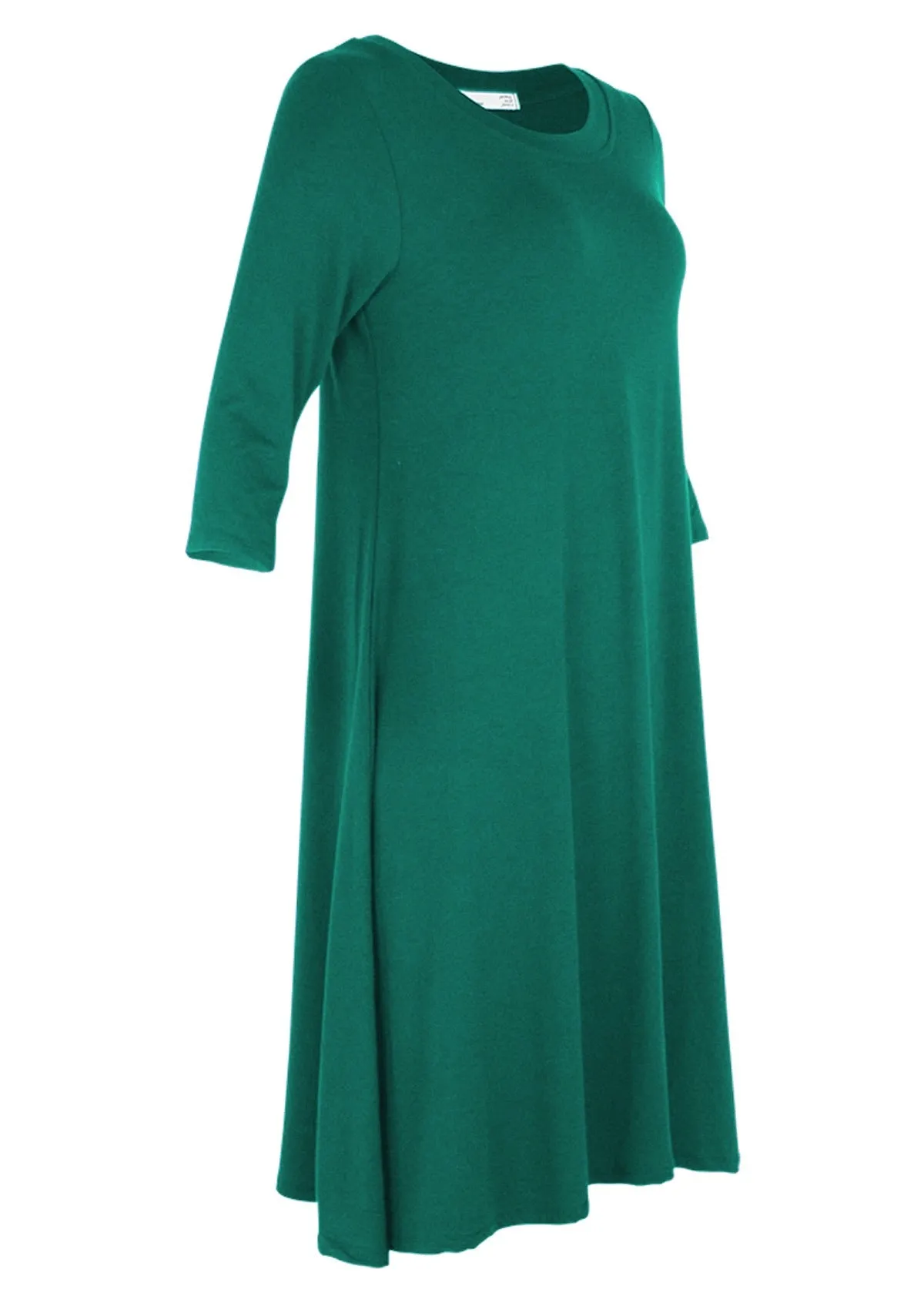 Half Sleeve Jersey Dress Jade Green