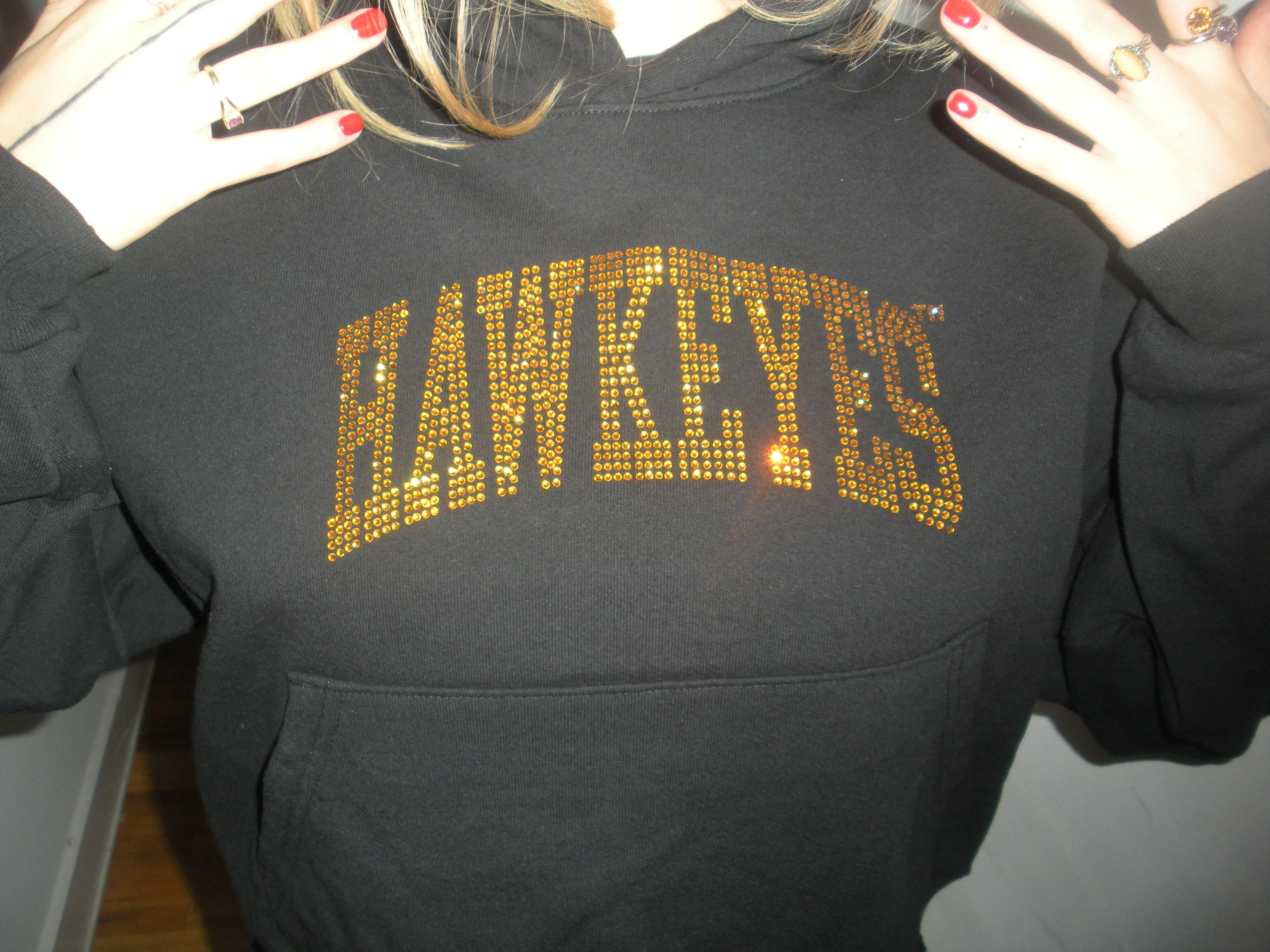 Hawkeyes Rhinestone Hoodie