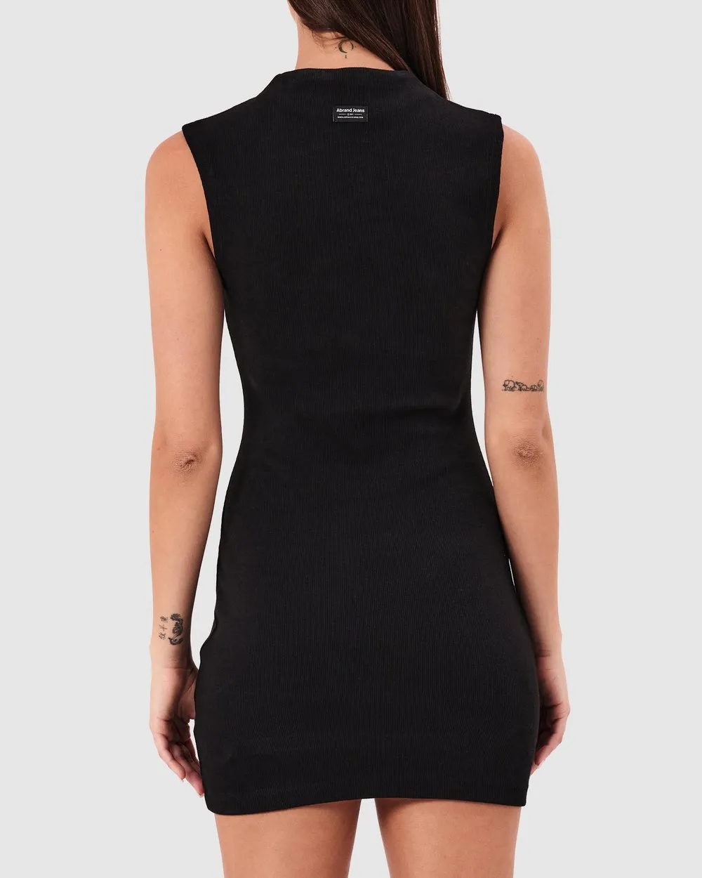 Heather Mock Neck Dress in Black