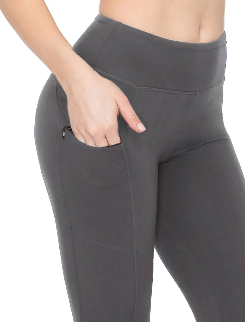 High Waist Leggings - Zipper Pockets