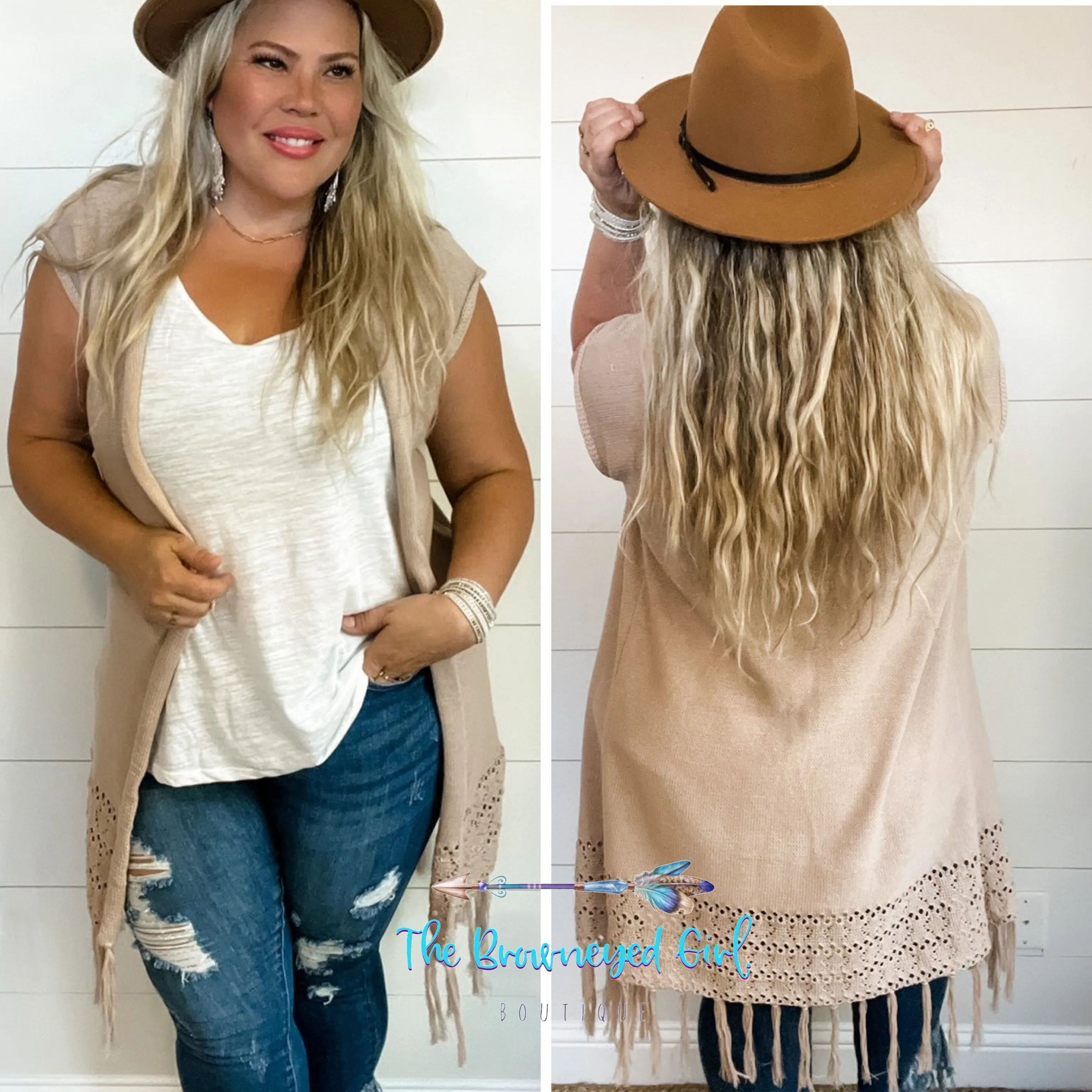 Indie Vintage Boho Fringe Vest