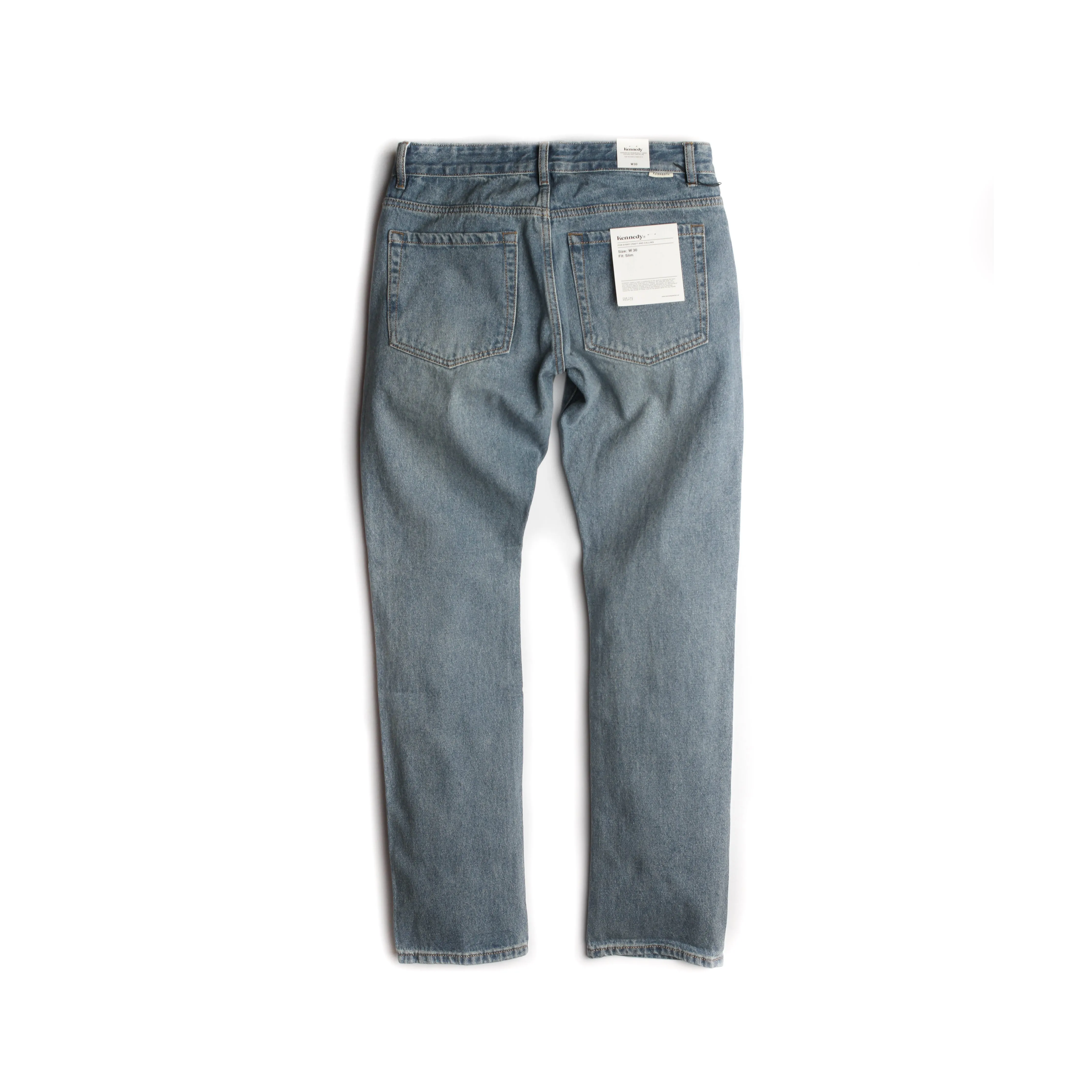 Kennedy Denim Co 1903 Classic Washed Denim 'Stone Indigo'