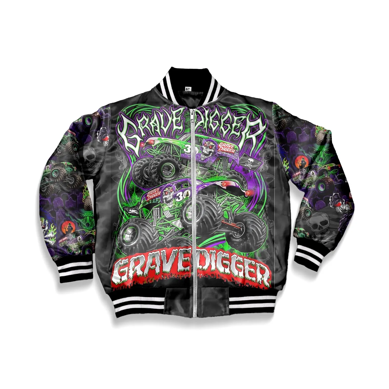 Kids Monster Jam Grave Digger Bomber