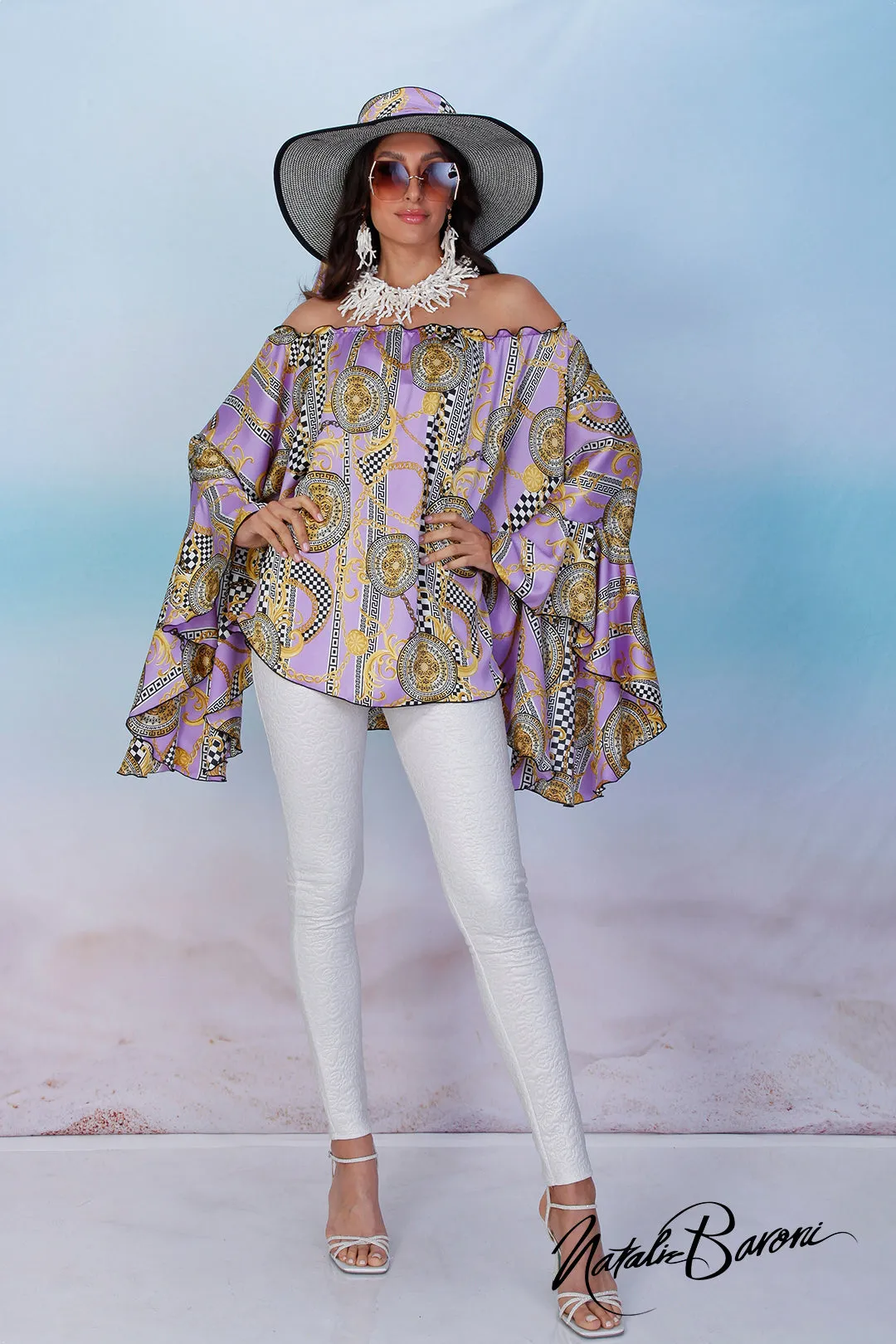 Lavender Poetsleeve Top - Venezia