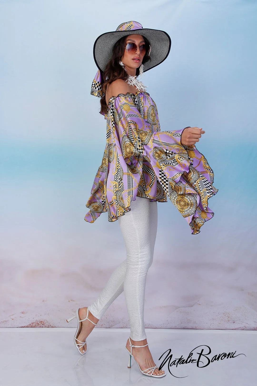 Lavender Poetsleeve Top - Venezia