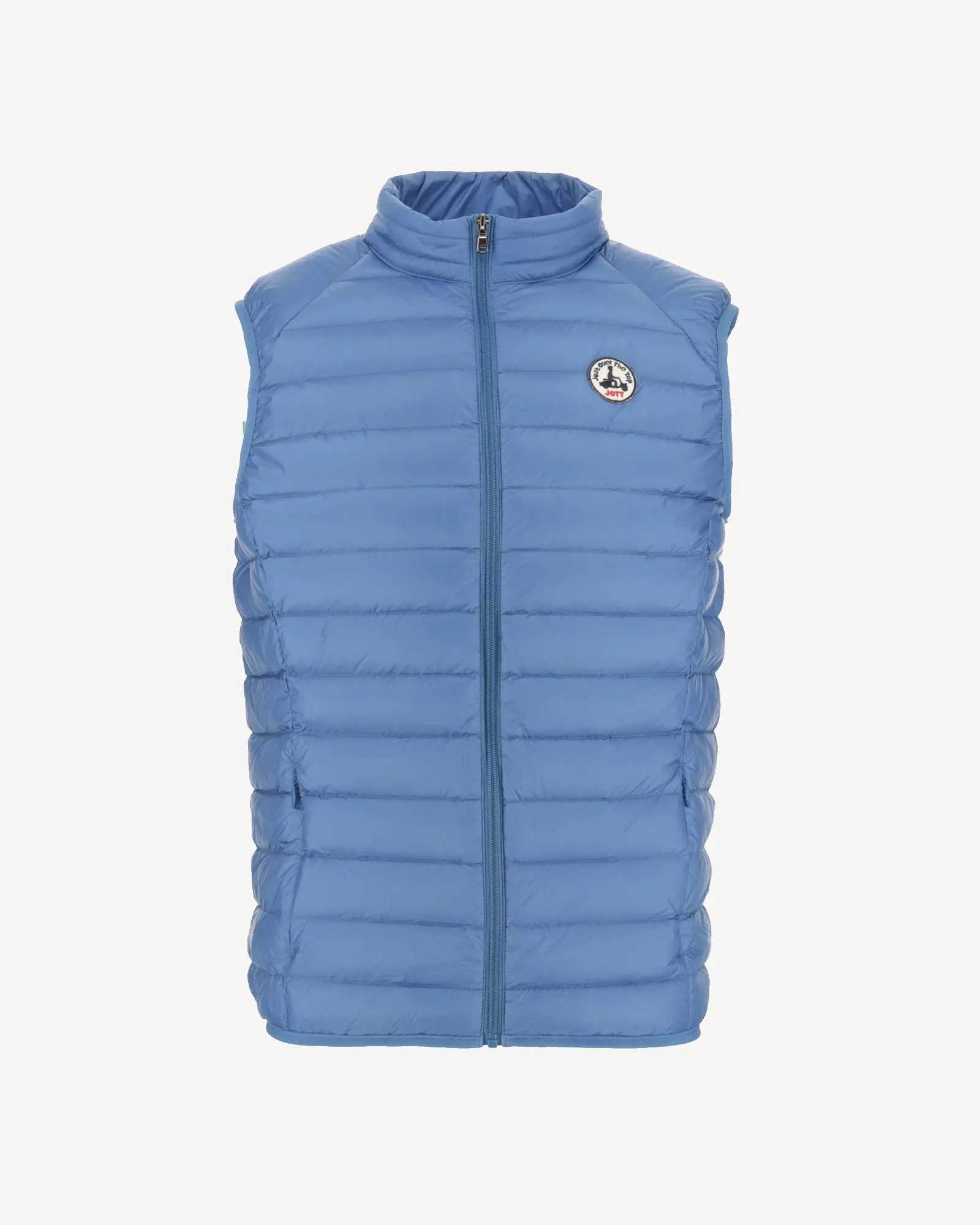 Light sleeveless down jacket Light denim Tom