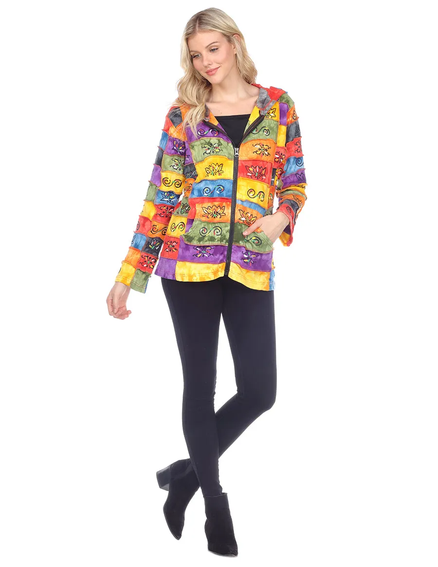 Colorful Hooded Jacket with Multiple Colors