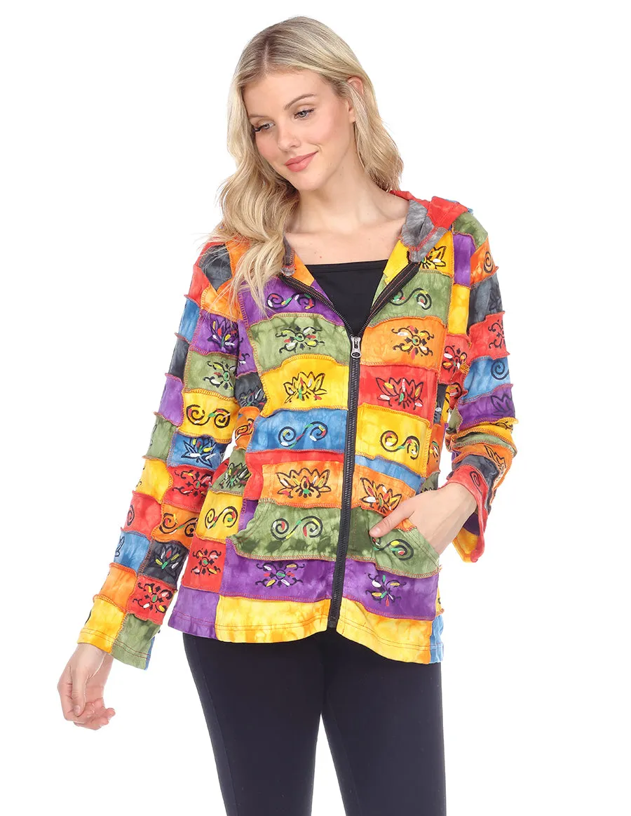 Colorful Hooded Jacket with Multiple Colors