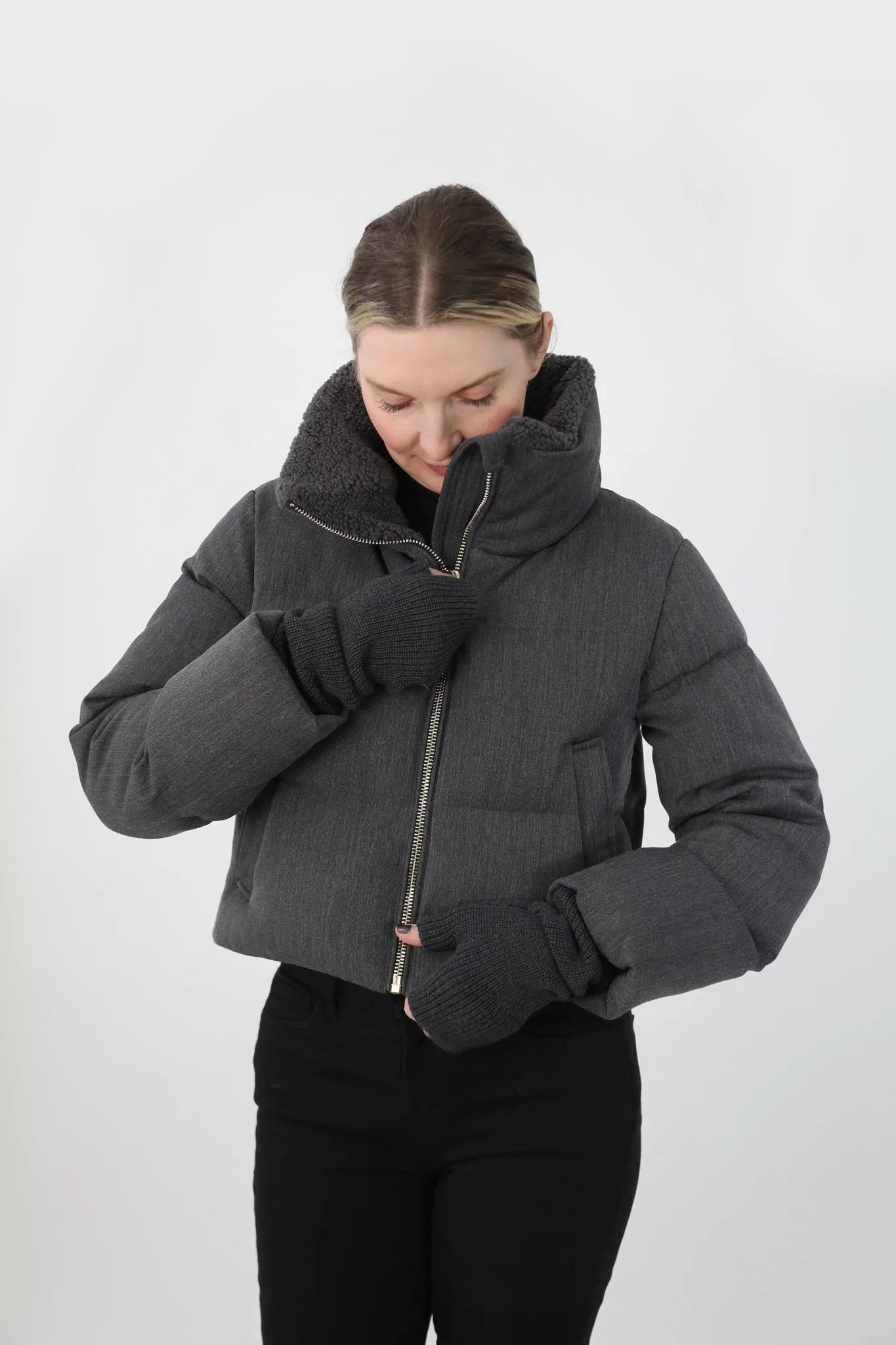 MERIBEL CROPPED COAT IN GOOSE DOWN