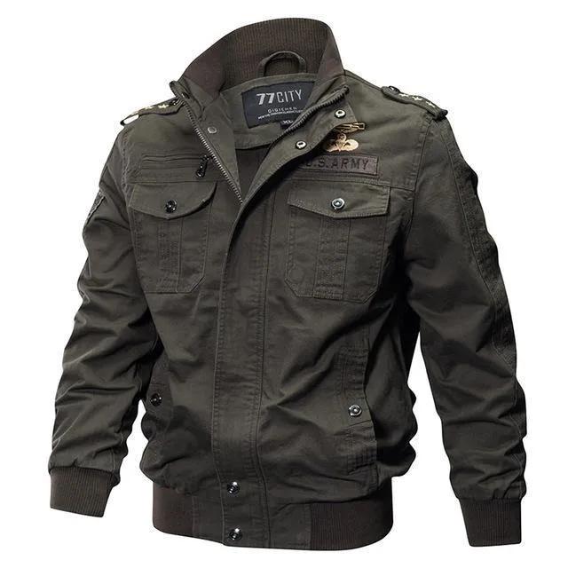 Military Pilot Jackets Men Winter Autumn Bomber Cotton Coat Mens Tactical Army Jacket Male Hombre Casual Air Force Flight Jacket