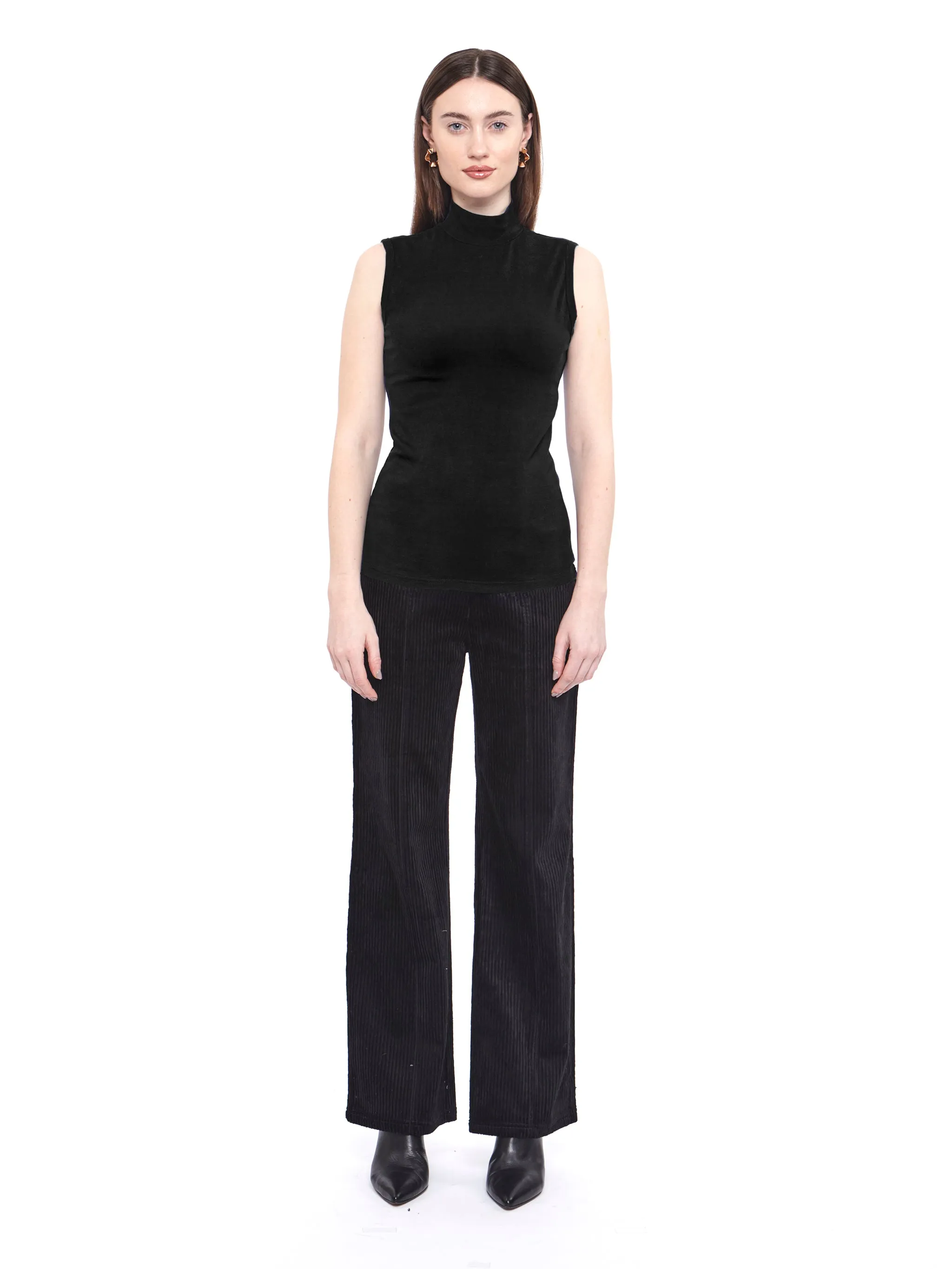 Mock Neck Sleeveless Turtleneck