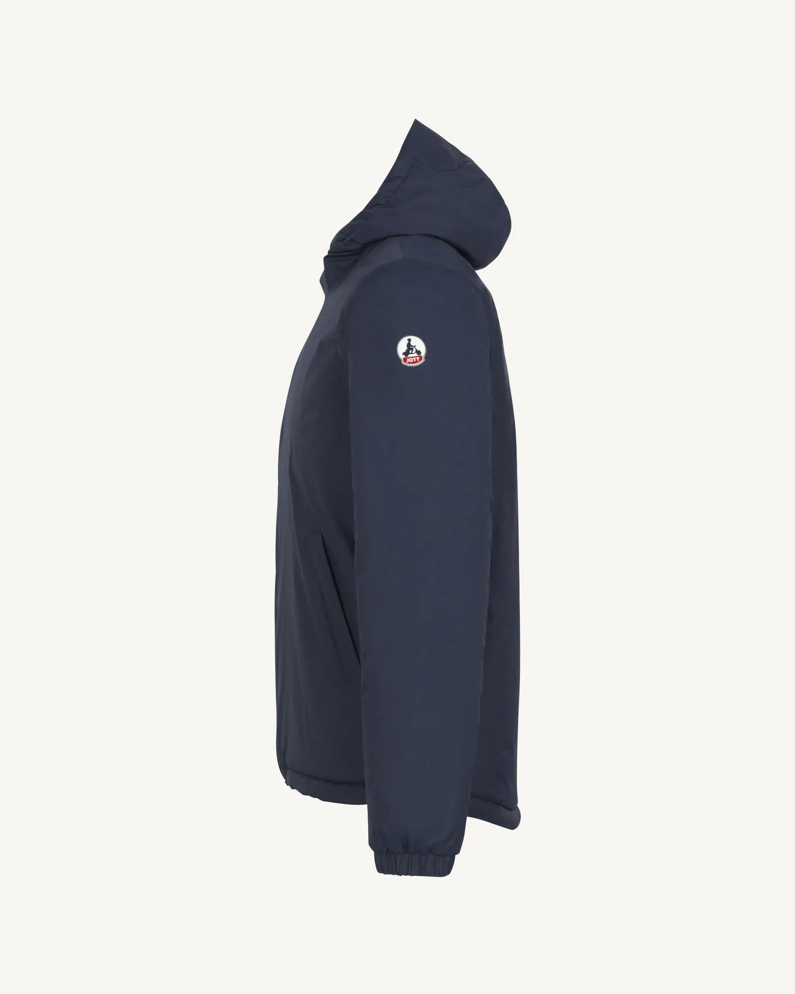 Navy Bergen 2.0 reversible hooded down jacket