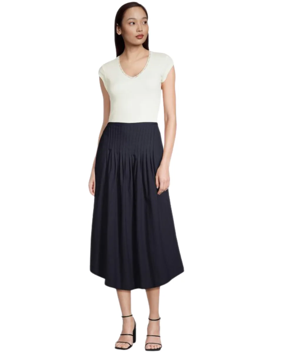 Olympia Midi Skirt Navy