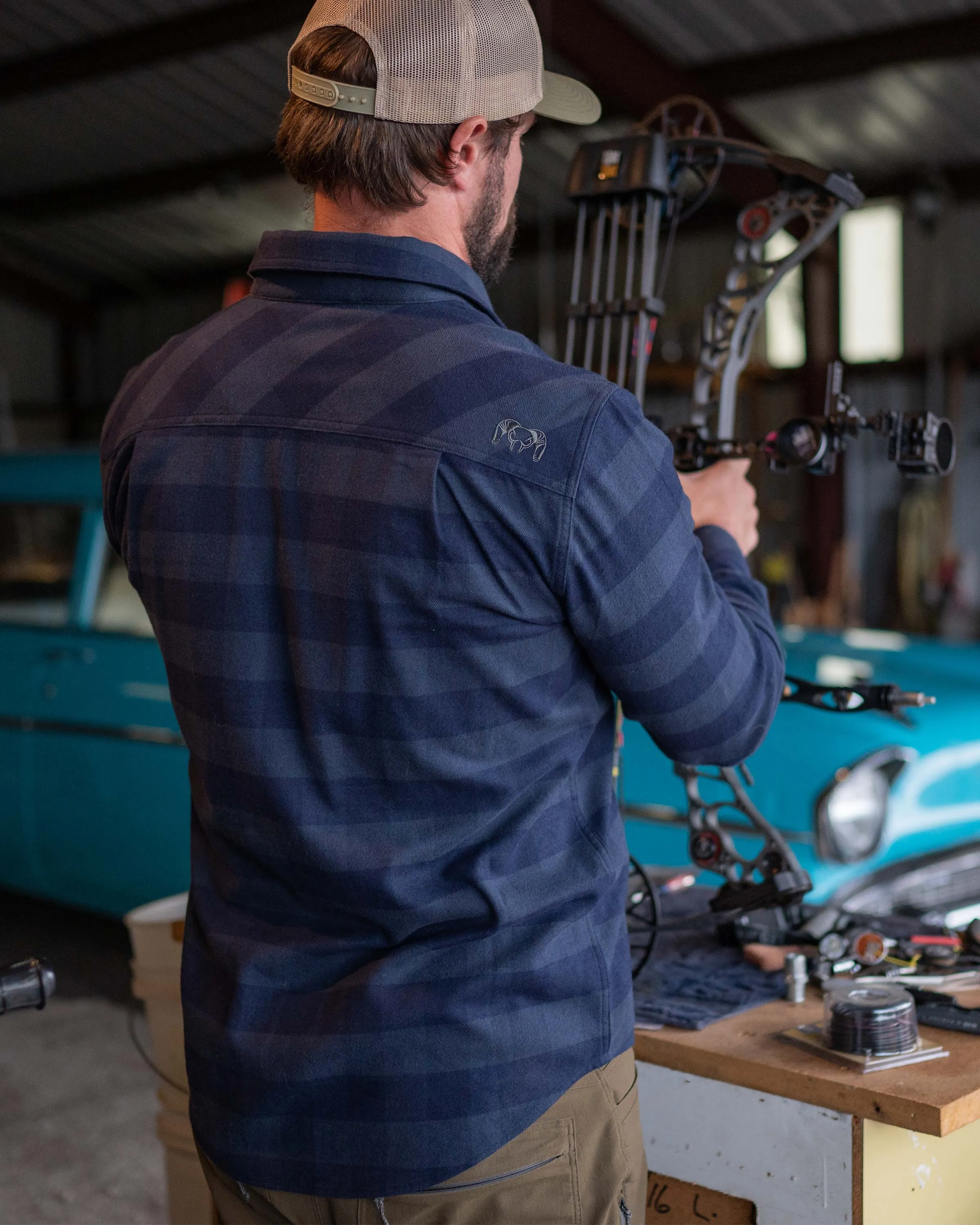 Outlet Field Flannel Shirt | Gunmetal Buffalo Check