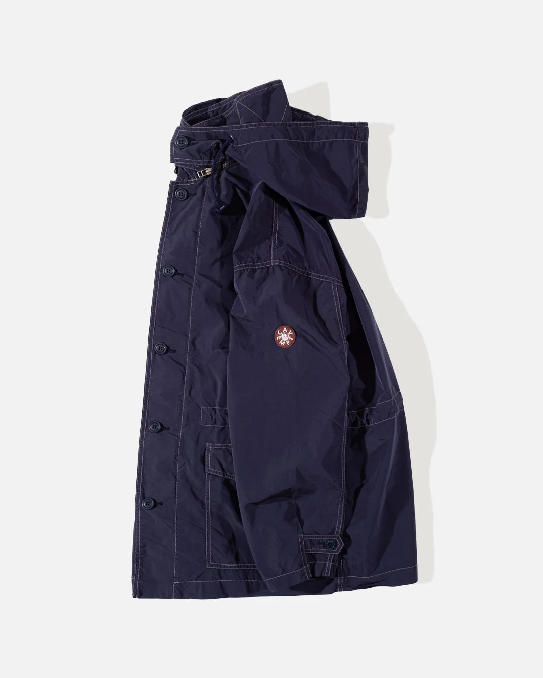 Overdye Detach Hood Coat - Navy