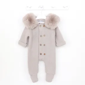 Pangasa Camel Faux Fur Pramsuit