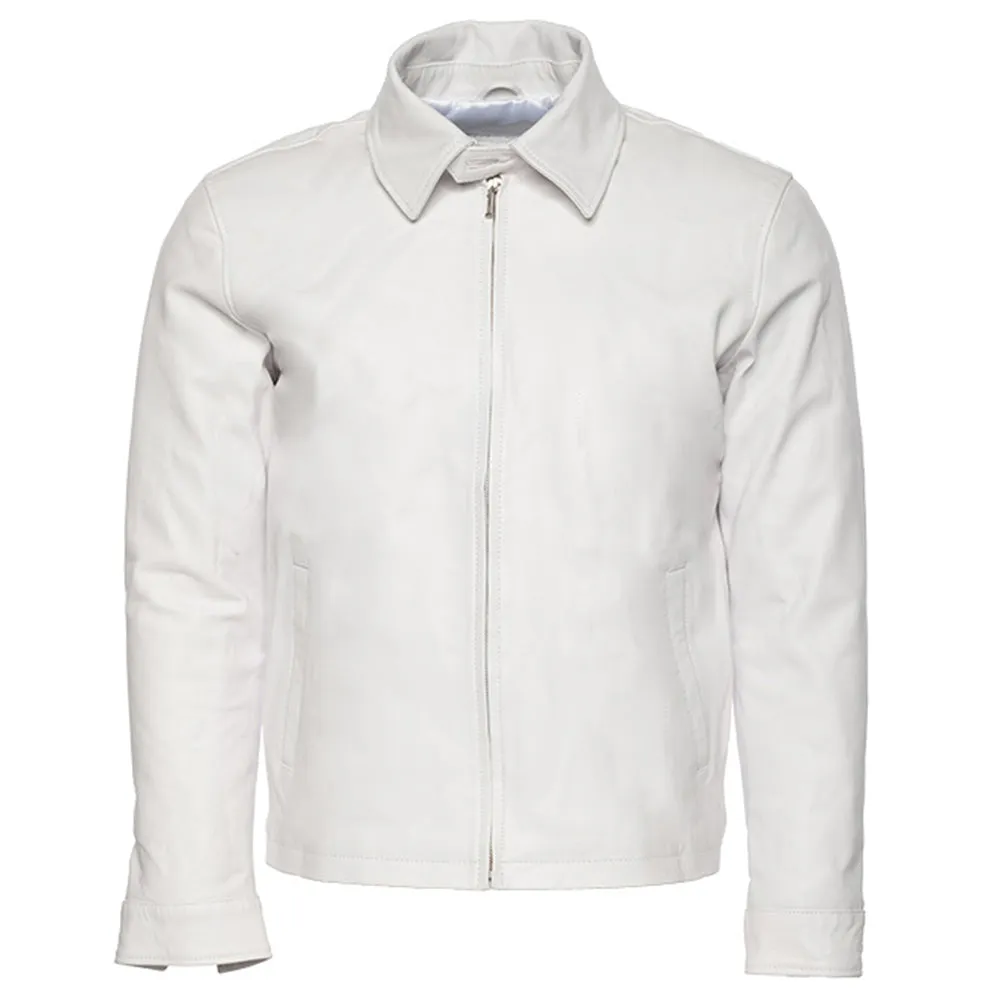 Pierre White leather jacket