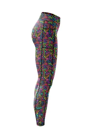 "Disco doodle" leggings