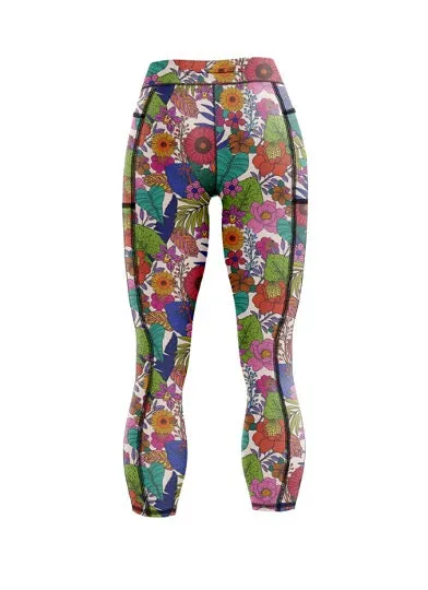 "I'll bring you flowers" capri leggings