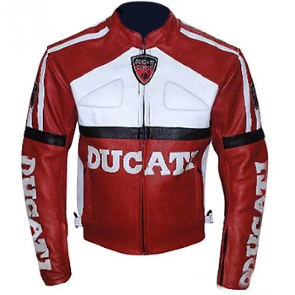 Red Ducati motorycle jacket with armor protection