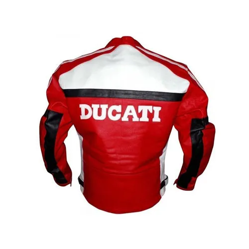 Red Ducati motorycle jacket with armor protection