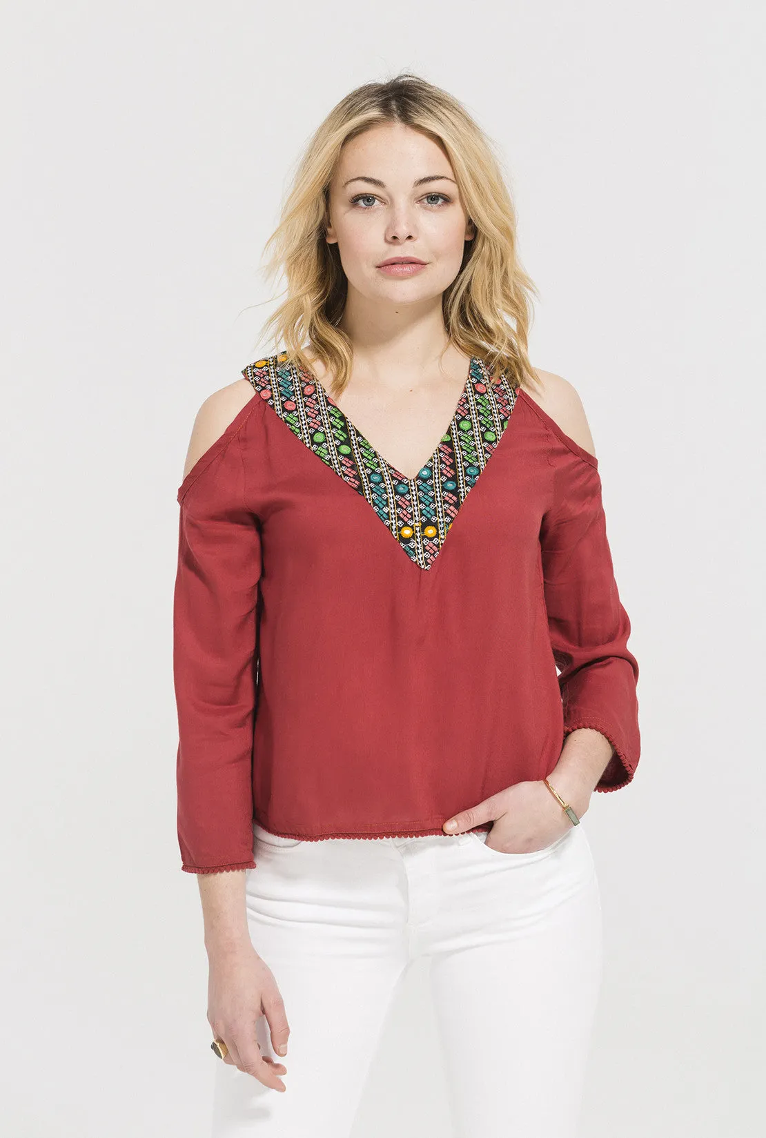 Ruby Cold Shoulder Top