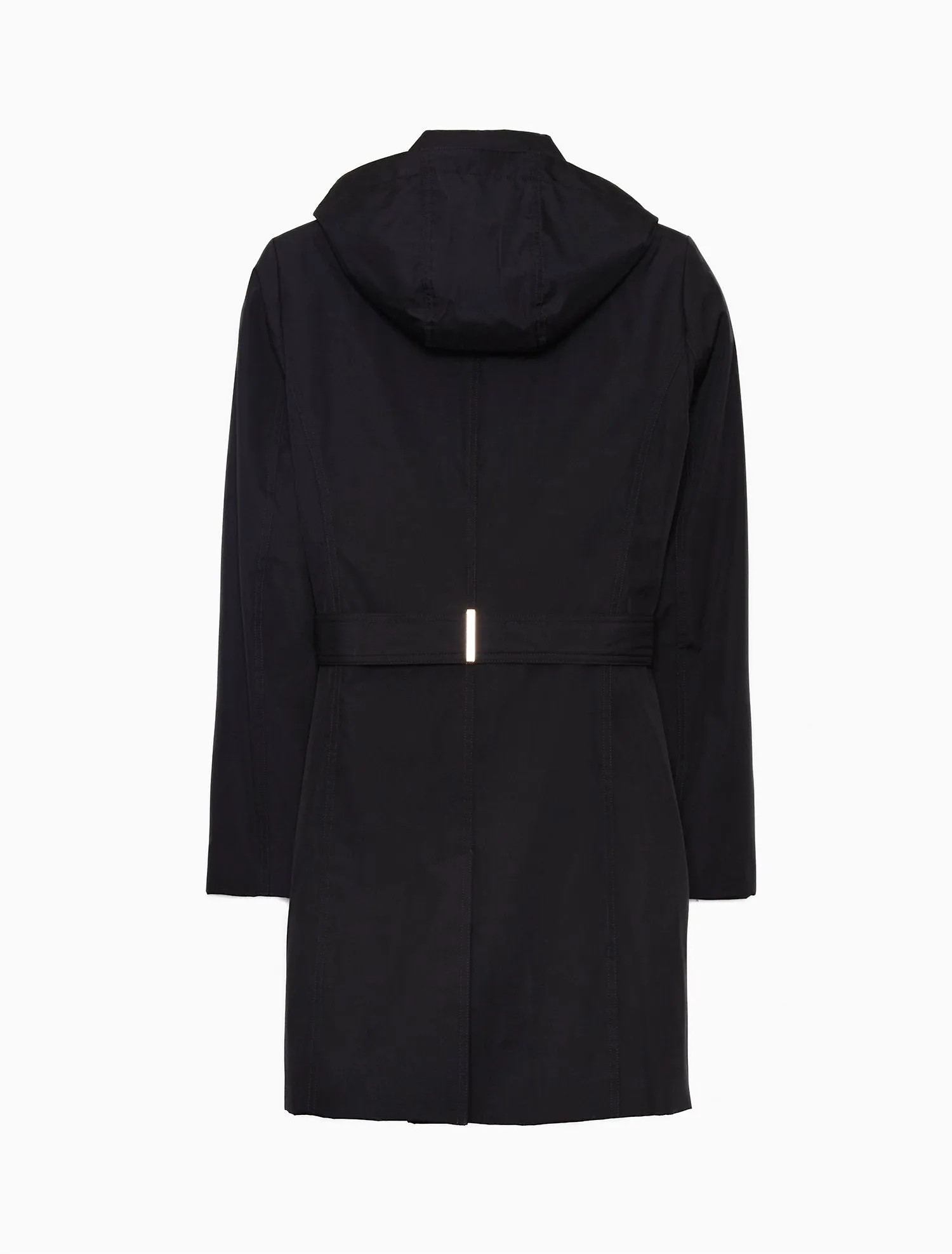 Solid Button-Front Trench Coat