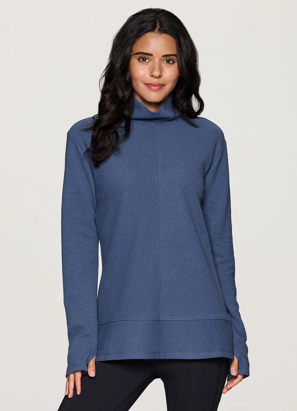 Studio Jacquard Mock Neck Pullover