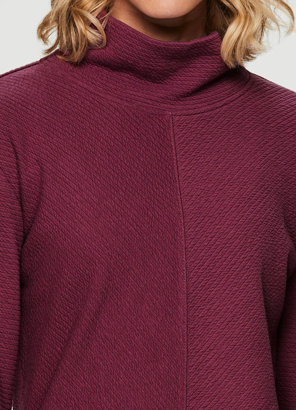 Studio Jacquard Mock Neck Pullover