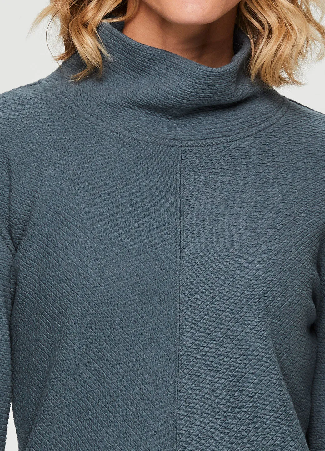 Studio Jacquard Mock Neck Pullover