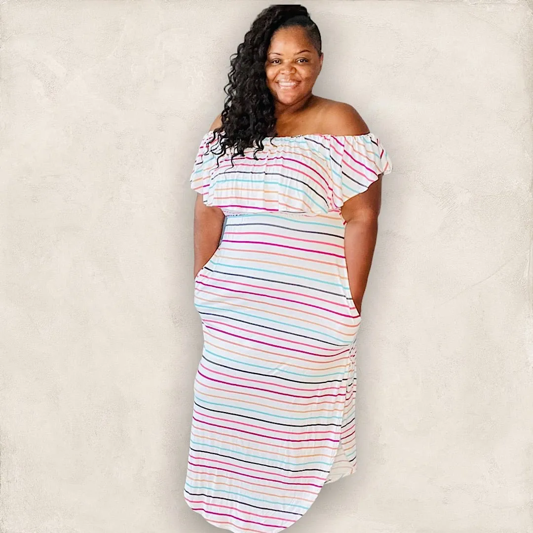 The Gracie Striped Maxi Dress