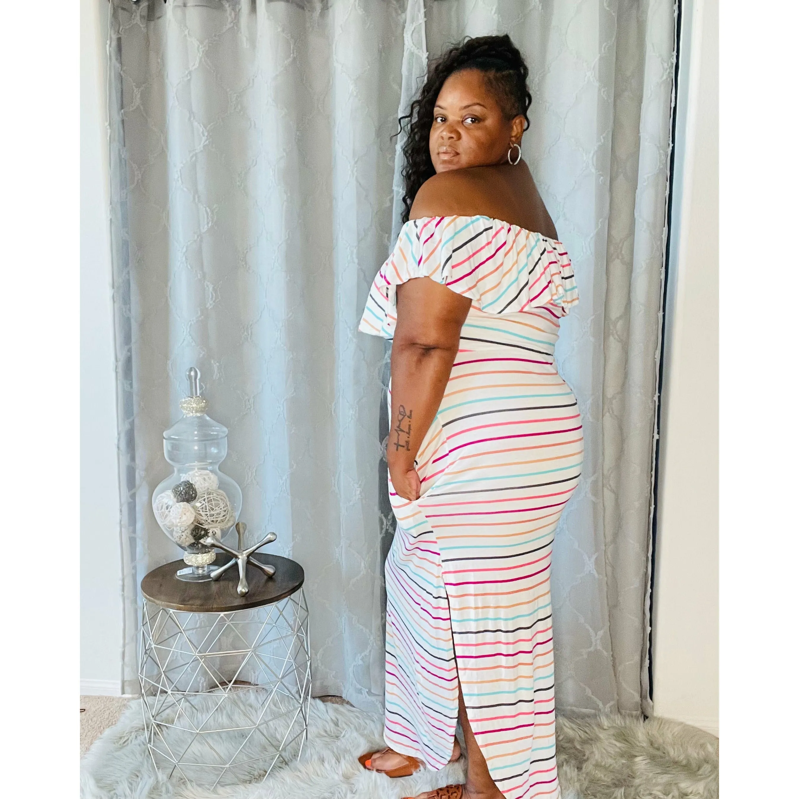 The Gracie Striped Maxi Dress