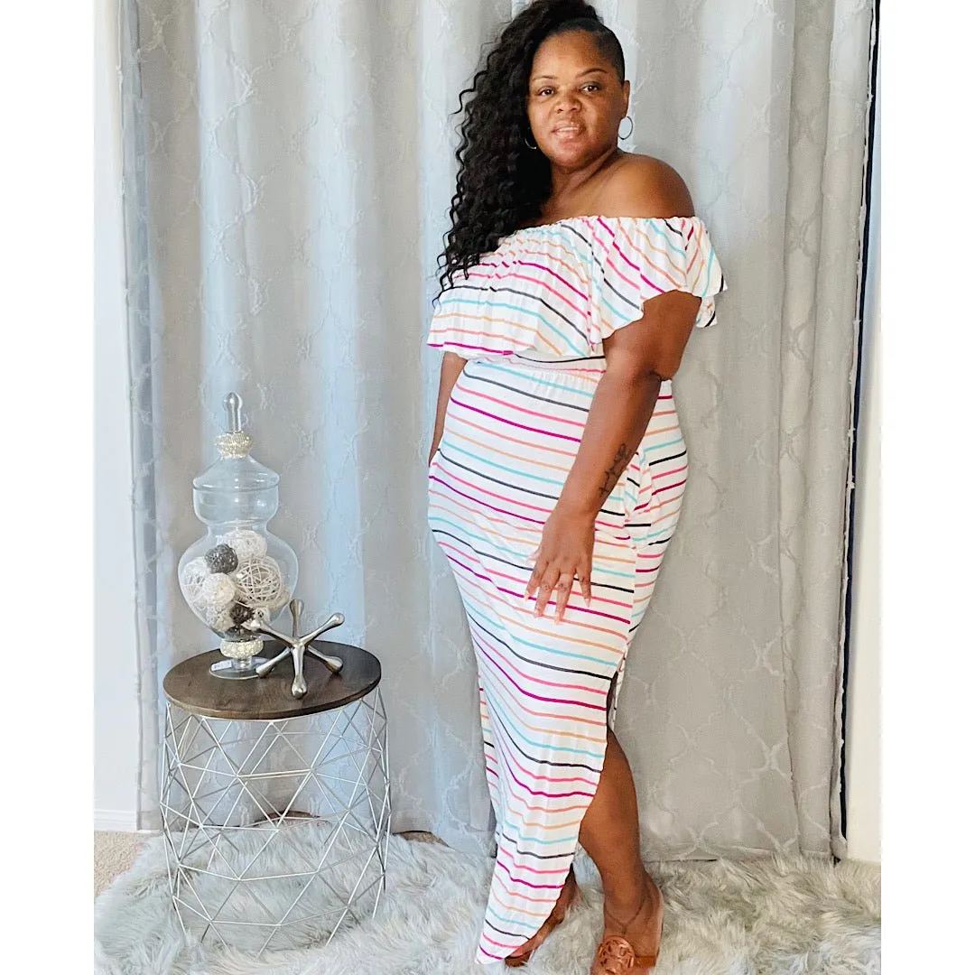 The Gracie Striped Maxi Dress