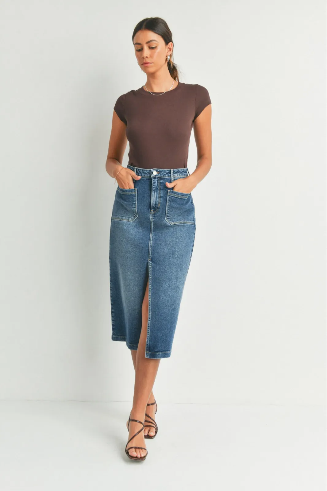 Utility Picket Midi Skirt