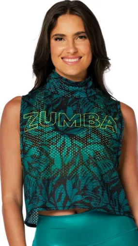 Zumba Butterfly Crop Mesh Top (Special Order)